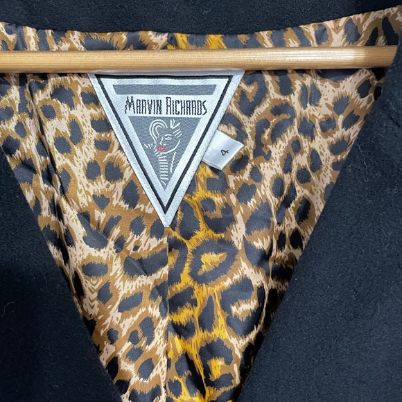 Marvin Richardson Double Breast Black Wool Cashmere Blend Trench Coat - Picture 5 of 5